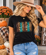 Blessed Brush Strokes Fall Tee - women's fall graphic tee