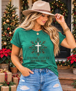 Evergreen Snowflake O Come Let Us Adore Him Tee - SKC & Co.