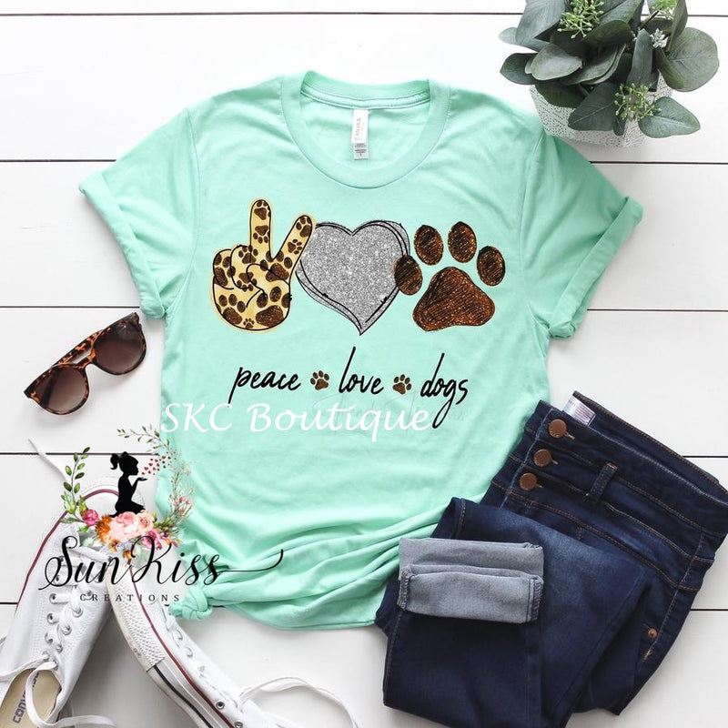 Peace Love Dogs Tee - SKC Boutique