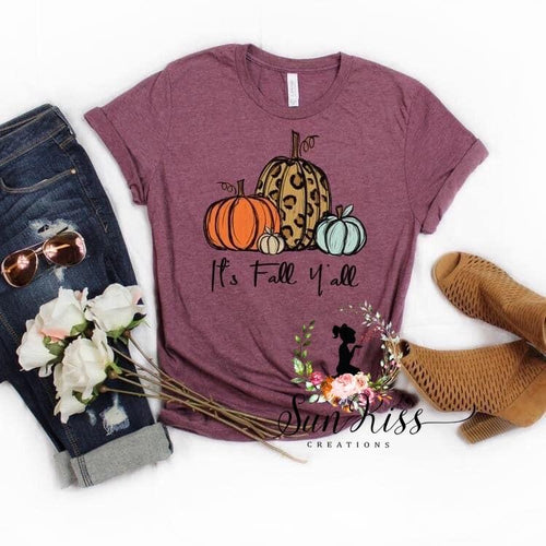 It's Fall Y'all Tee-Fall Tee - SKC Boutique