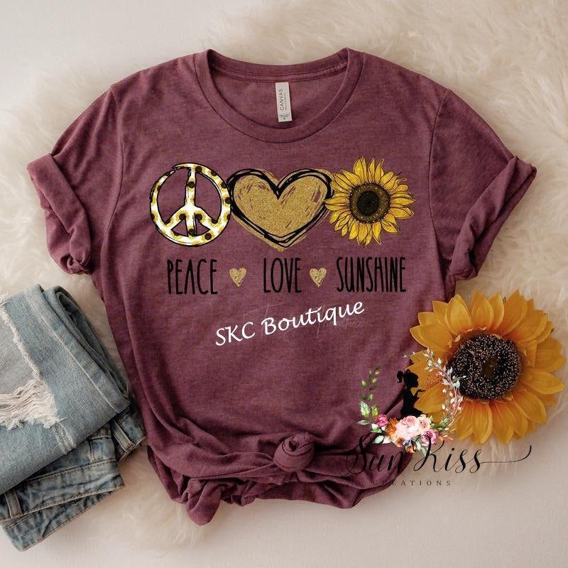 Peace Love Sunshine Tee - SKC Boutique